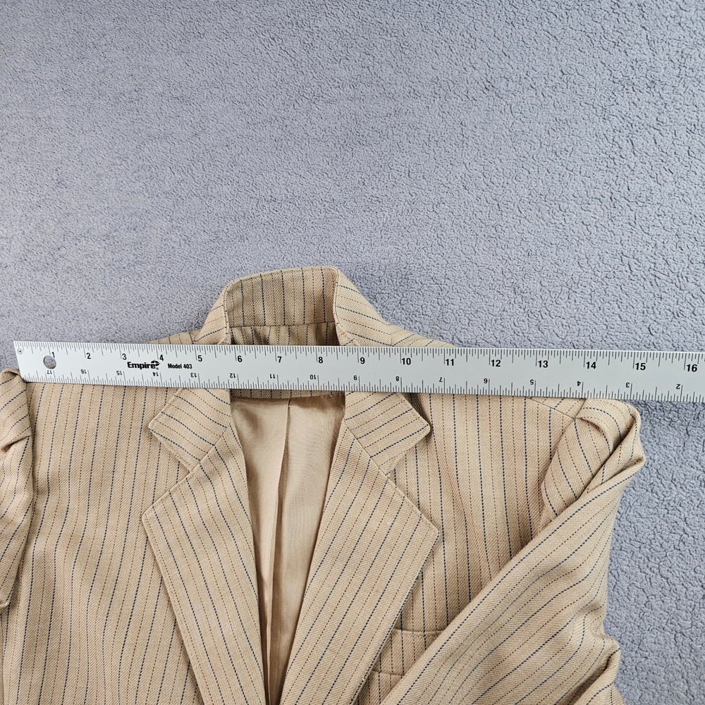 Daniel for Spellbound Blazer Jacket Women's 6 Brown Pinstripe Lined òNotch Lapel - Picture 5 of 11